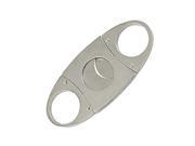 Quality Silver Stainless Steel Double Twin Blade Pocket Cigar Cutter Scissors