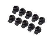 10 Pcs Spring Loaded Plastic Round Toggle Stopper Cord Locks End