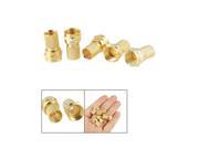 New 5 pcs Plated Alloy F Type Twist On Coaxial Cable RF Connector Plug Male
