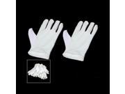 Amico 10 Pairs of Ladies Coin Inspection Gloves Solid White