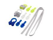 New Practical Plastic 3 Pairs Adults Swimming Silicone Ear Plugs Nose Clip Set