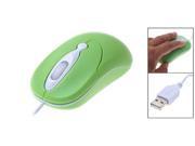 New Green 3 Buttons Notebook PC Computer USB Mini Wired Optical Mouse