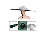 New Gray Canopy 8 Metal Ribs Umbrella Headwear Hat for Fishing