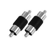 2 Pieces RCA Male to Male RCA Coupler Connector Adapter