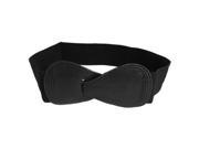Hot Sale 8 shaped Interlocking Buckle Stretchy Cinch Belt Black For Ladies