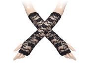 New Fashion Women s Fingerless Arm Warmer Elbow Length Lace Gloves One Size