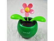 Solar Powered Dancing Sunflower Flip Flap Toy Flower Bug Bobble Plant Pot Swing