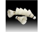 6PCS White Feather Shuttlecocks Badminton
