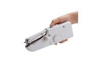 White Portable Lightweight Handheld Sewing Machine for Quick Repairs and Mends