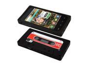 Black Red Silicone Cassette Tape Case Skin Cover for Samsung Fascinate Mesmerize SCH I500