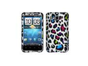 Colorful Leopard Protective Hard Rubberized Case Cover Skin for HTC Inspire 4G
