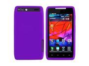New Purple Soft Silicone Gel Skin Case Cover For Motorola Droid Razr Maxx X T913