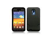 Black APEX Hybrid Hard Case Gel Cover For Samsung Galaxy S2 Epic 4G Touch D710