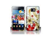 Red Flowers Hard Snap On Case Cover Faceplate Protector for Samsung Galaxy S II i9100 i9200