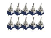 10 Pcs AC 125V 6A Amps ON ON 2 Position DPDT Toggle Switch