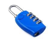 2 X Blue 4 Dial TSA Combination Padlock Resettable Luggage Travel Lock UK Seller