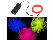 Flexible Red Neon EL Light Wire Rope Car Dance Party 3M