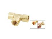 1 4 Female Thread 3 Way T Shaped Tee Coupling Brass Pipe Adapter