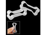 2 pcs Dog Bone Shaped Cake Cookie Cutter Mould Silver Tone