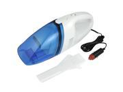White Clear Blue Plastic Car Dust Vacuum Cleaner DC 12V