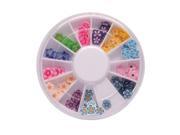 144 Pcs Pro 3D Flower Nail Stickers Slice Nail Art Decoration Fimo Box DIY Girls