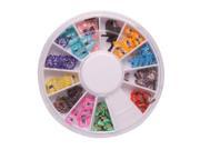 New144 Pcs 12 Color 3D Butterfly Shaped Nail Art Fimo Slice Slices Decal Pieces