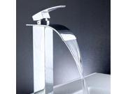 New Single Handle Waterfall Bathroom Sink Centerset Lavatory Faucet Tall Chrome
