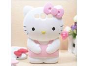3D Kitty For Samsung Galaxy S3 I9300 TPU Soft Case Cover faceplate protector white pink