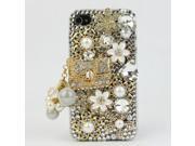 3D Bling Crystal iPhone Case for Apple iPhone 4 4S CoCo Bag and Flower
