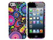 Colorful Mystery Tribe Totem Print TPU Soft Case Cover Skin Blk For iPhone 5 5G
