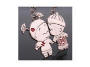 1 Pair Kissing Love Cute Couple Keychain Love Keychain Key Ring Free Cable Tie