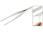 2PCS Stainless Steel Flat Edge Forceps Tweezers Tool 14cm Long for Doctors