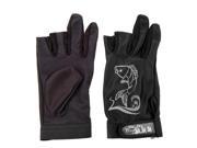 New 2 Pcs Practical Black Rubber Dots Nonslip Palm Two Finger Fishing Gloves