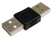 New Black USB A Male to Male Connector Adapter Compliant with USB2.0 Standard