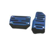 Amico 2 Pcs Black Blue Plastic Metal Nonslip Pedal Cover Set for Car