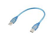 30cm 1 Ft USB 2.0 Type A A Male to Male Extension Cable Cord Blue