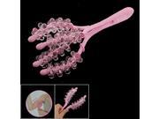 New Pink Plastic Handle Clear Cell Roller Arm Slimming Anti Cellulite Massager