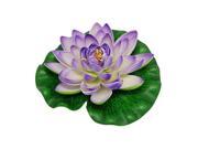 New Practical Lovely Purple Floating Lotus Decoration for Aquarium Garden Pond