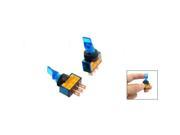 12VDC 20A Two Position ON OFF SPST 0.47 Mount Blue Light Toggle Switch 10 Pcs