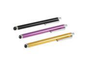 3 Pack of Stylus Black Gold Purple Universal Touch Screen Pen For iPad 2 iPod iPhone 4 4S 3G 3GS 4S