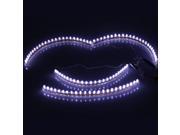 4 Pcs 24cm White LED Flexible Waterproof LED Light Strip for Cars Motorcycles