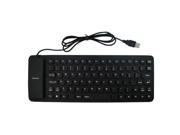 Black Flexible Foldable USB Keyboard Medical Washable strong and silent keyboard