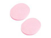 New 2 Pcs Practical Cosmetic Oval Pink Sponge Facial Washing Cleansing Pads