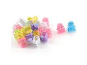 New 24 Pcs Practical Assorted Color Plastic Mini Hair Clip Claw for Ladies