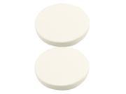 New 3.1 Cosmetic Facial Soft Beige Round Sponge Powder Puff for Lady 2 Pcs