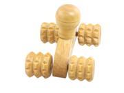 Special Handmade Wooden Body Massage 4 Wooden Wheels Roller Massager Relaxation