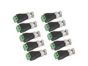 10 Pack Male CCTV Coaxial Camera Adapter Video Balun Connector