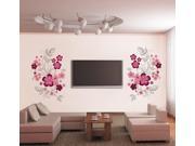 Pink Flower Branches Vinyl Removable Art Wall Sticker Decal Home DIY Wall Decoration