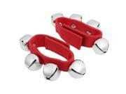 Xmas Christmas Musical Tambourine Wrist Shaking Jingling Bells Pair