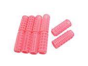 New Hot Sale 10 Pcs Lady Pink Plastic Magic Circle Hair Styling Roller Curler